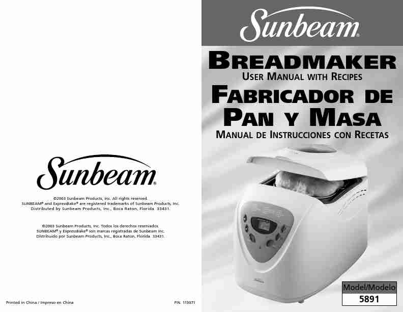 Sunbeam 5891 2 Pound Programmable Breadmaker Manual-page_pdf